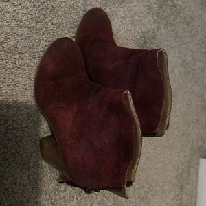 BP Red Suede Booties